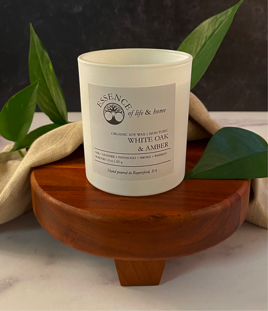 White Oak & Amber | 8oz Organic Candle