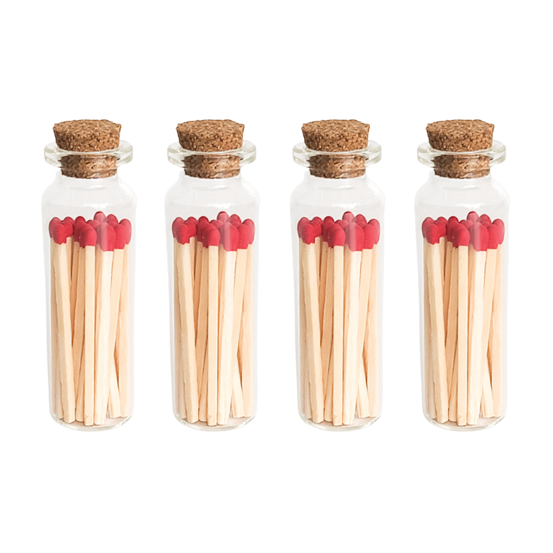 Red Matches in Small Corked Vial